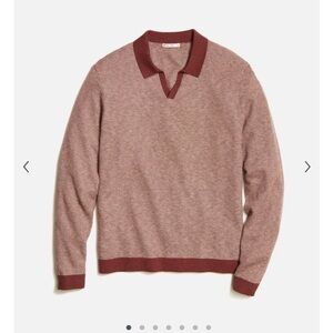 Marine Layer Noah Sweater Polo Burgundy Men’s Large